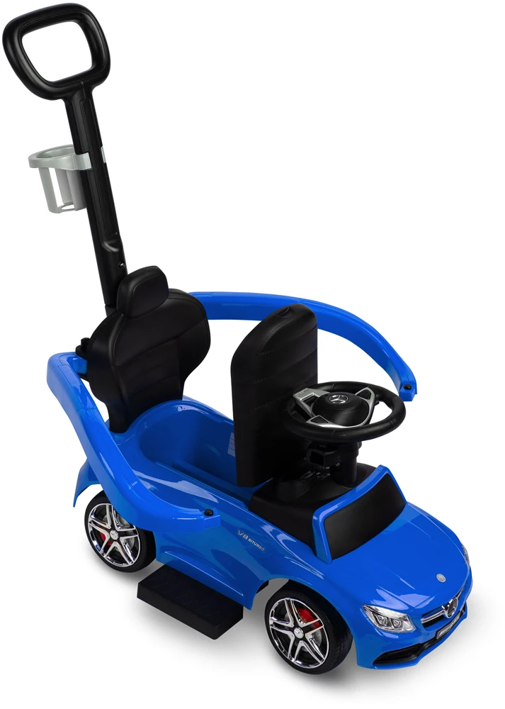 Машинка для катання Caretero (Toyz) Mercedes AMG C63 з батьківською ручкою Blue